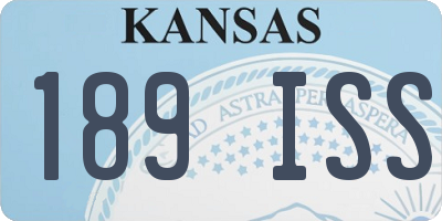 KS license plate 189ISS