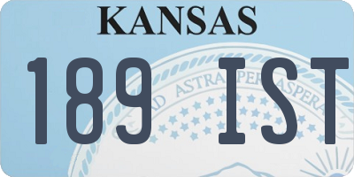 KS license plate 189IST