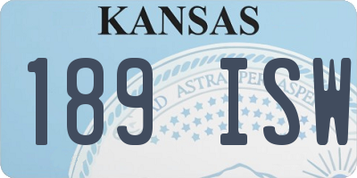 KS license plate 189ISW