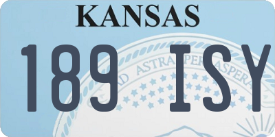 KS license plate 189ISY
