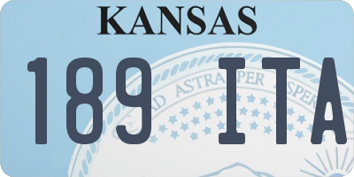 KS license plate 189ITA