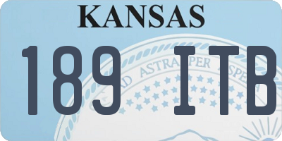 KS license plate 189ITB