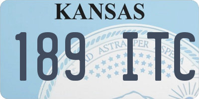 KS license plate 189ITC