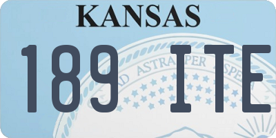 KS license plate 189ITE