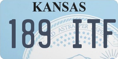 KS license plate 189ITF