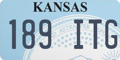 KS license plate 189ITG