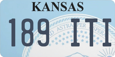 KS license plate 189ITI