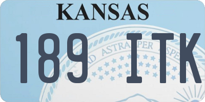 KS license plate 189ITK