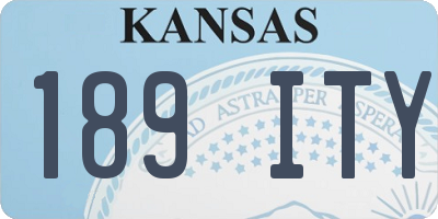 KS license plate 189ITY