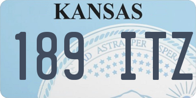 KS license plate 189ITZ
