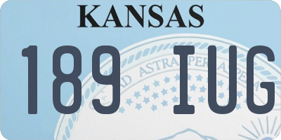 KS license plate 189IUG