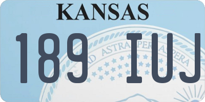 KS license plate 189IUJ