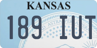 KS license plate 189IUT