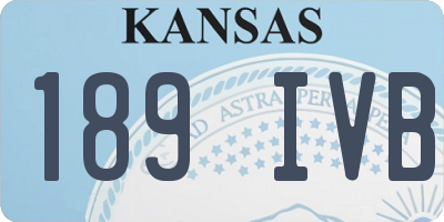 KS license plate 189IVB