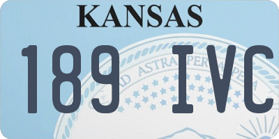 KS license plate 189IVC