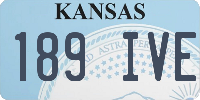 KS license plate 189IVE
