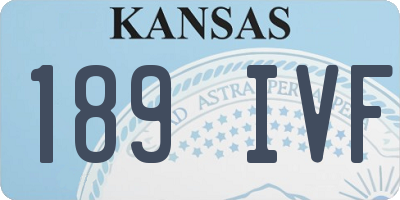 KS license plate 189IVF
