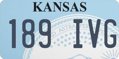 KS license plate 189IVG