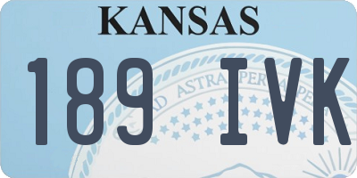 KS license plate 189IVK