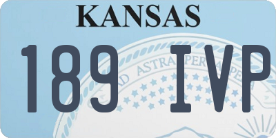 KS license plate 189IVP