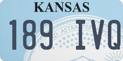 KS license plate 189IVQ