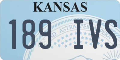 KS license plate 189IVS