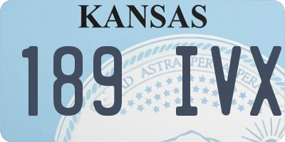 KS license plate 189IVX