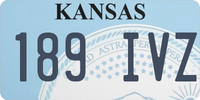 KS license plate 189IVZ