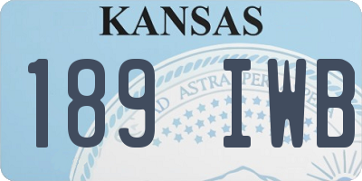 KS license plate 189IWB