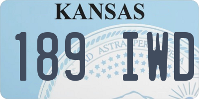 KS license plate 189IWD