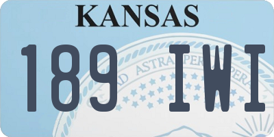 KS license plate 189IWI