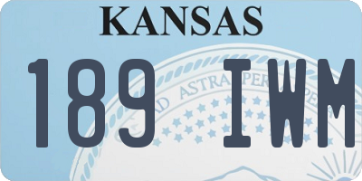 KS license plate 189IWM