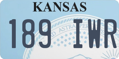KS license plate 189IWR