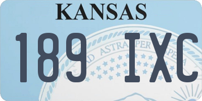 KS license plate 189IXC
