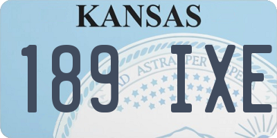KS license plate 189IXE