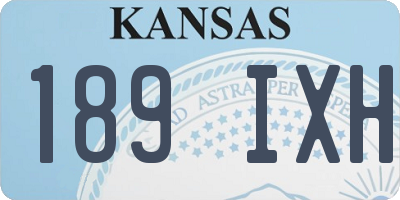 KS license plate 189IXH