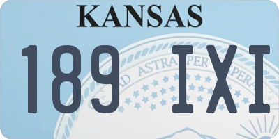 KS license plate 189IXI