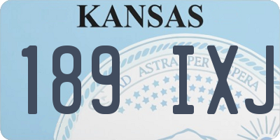 KS license plate 189IXJ