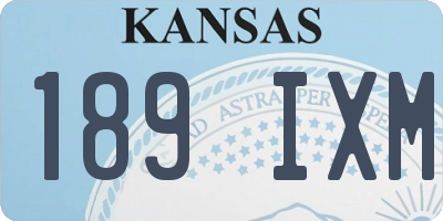 KS license plate 189IXM