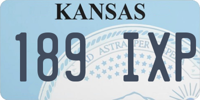 KS license plate 189IXP