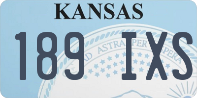 KS license plate 189IXS