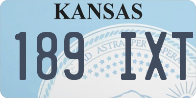 KS license plate 189IXT