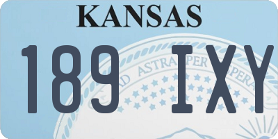KS license plate 189IXY