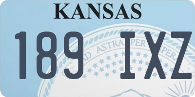 KS license plate 189IXZ