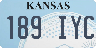 KS license plate 189IYC