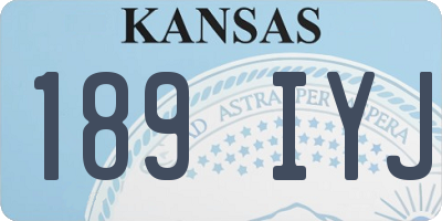 KS license plate 189IYJ