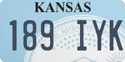 KS license plate 189IYK