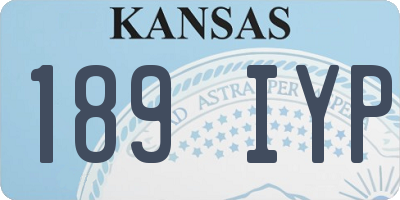 KS license plate 189IYP