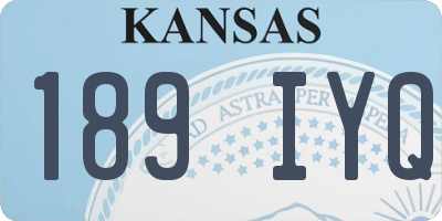 KS license plate 189IYQ
