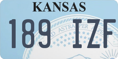 KS license plate 189IZF